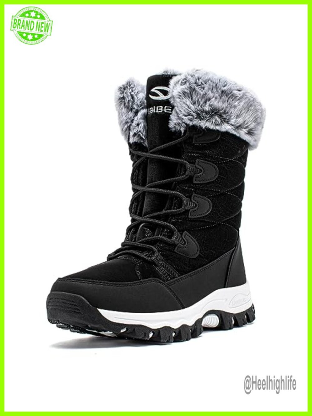 Waterproof Winter Snow Boots Lightweight Faux Fur Lined Mid-Calf